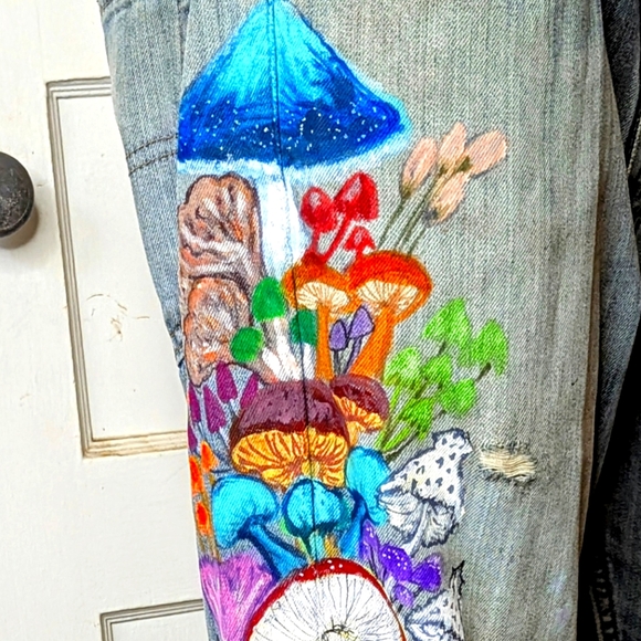 Custom Hand Painted Levi's Jeans Size 32/32 - Picture 5 of 11